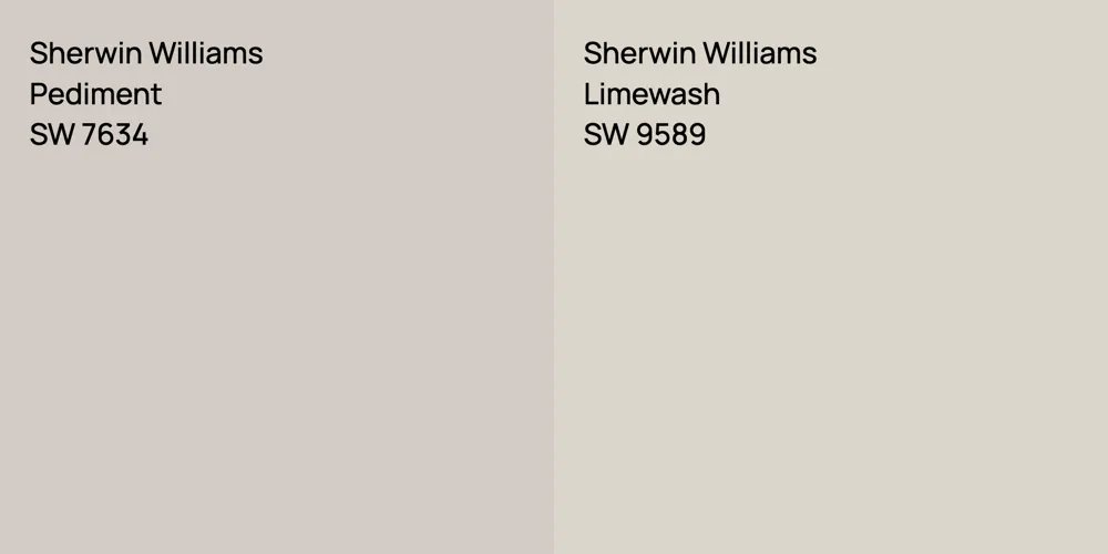 Sherwin Williams Pediment vs. Sherwin Williams Limewash