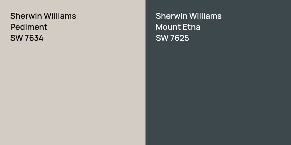 Sherwin Williams Pediment vs. Sherwin Williams Mount Etna