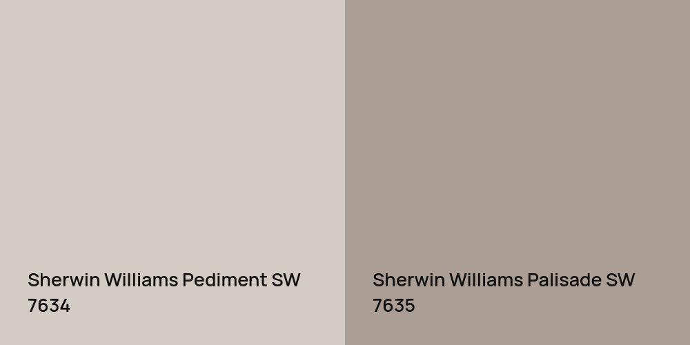 Sherwin Williams Pediment vs. Sherwin Williams Palisade