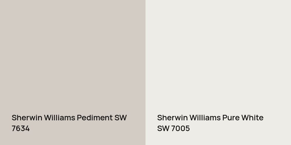 Sherwin Williams Pediment vs. Sherwin Williams Pure White