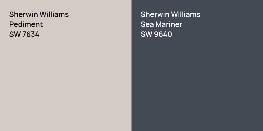 Sherwin Williams Pediment vs. Sherwin Williams Sea Mariner