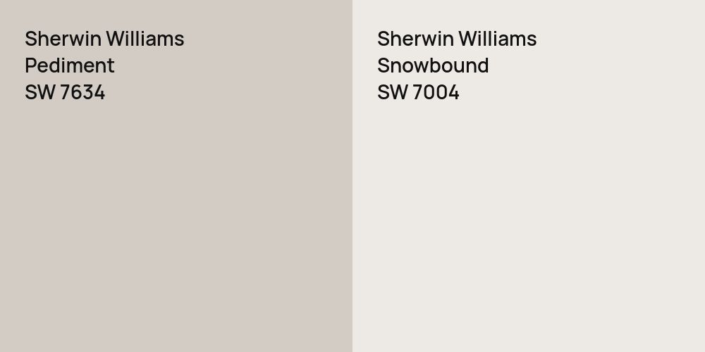 Sherwin Williams Pediment vs. Sherwin Williams Snowbound