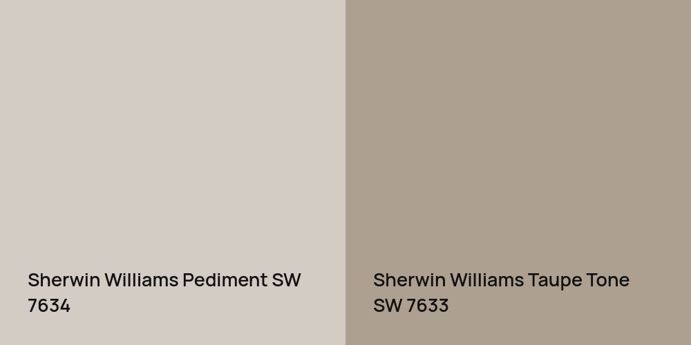 Sherwin Williams Pediment vs. Sherwin Williams Taupe Tone