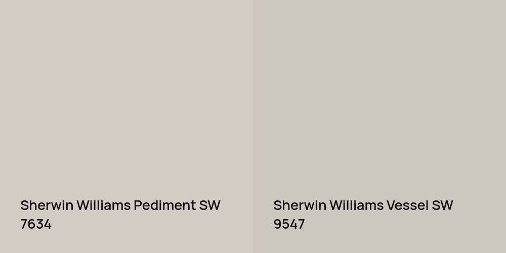 Sherwin Williams Pediment vs. Sherwin Williams Vessel