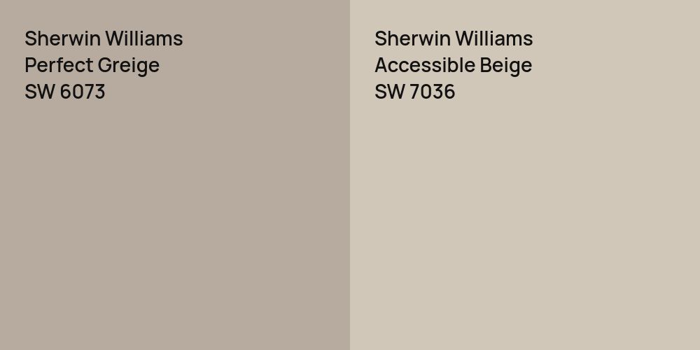 Sherwin Williams Perfect Greige vs. Sherwin Williams Accessible Beige