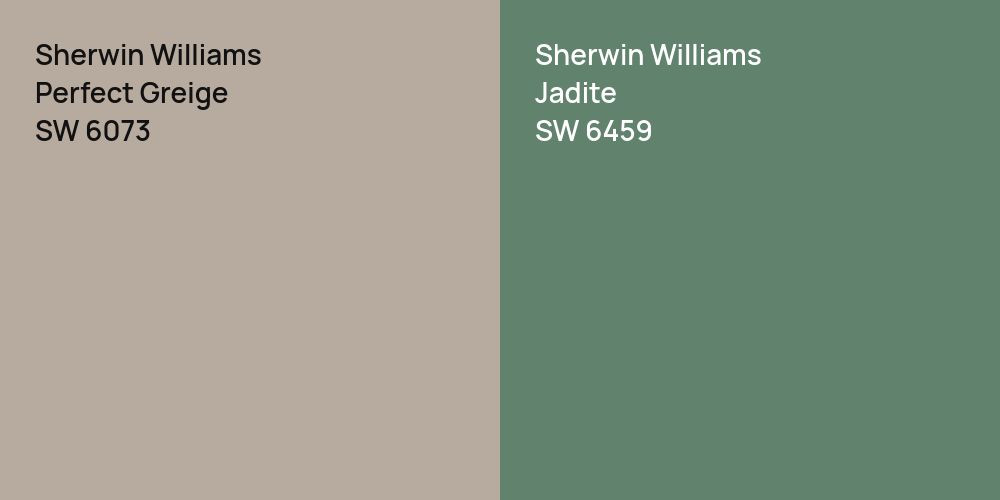 Sherwin Williams Perfect Greige vs. Sherwin Williams Jadite