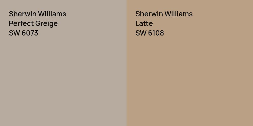 Sherwin Williams Perfect Greige vs. Sherwin Williams Latte