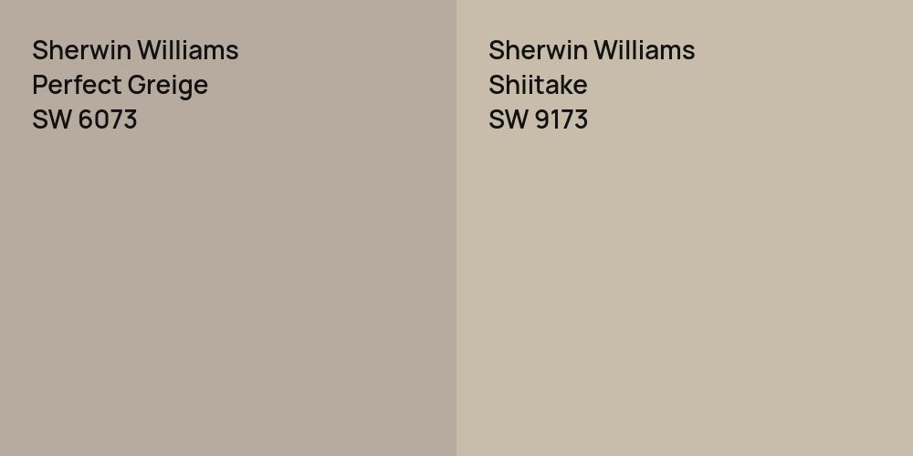 Sherwin Williams Perfect Greige vs. Sherwin Williams Shiitake