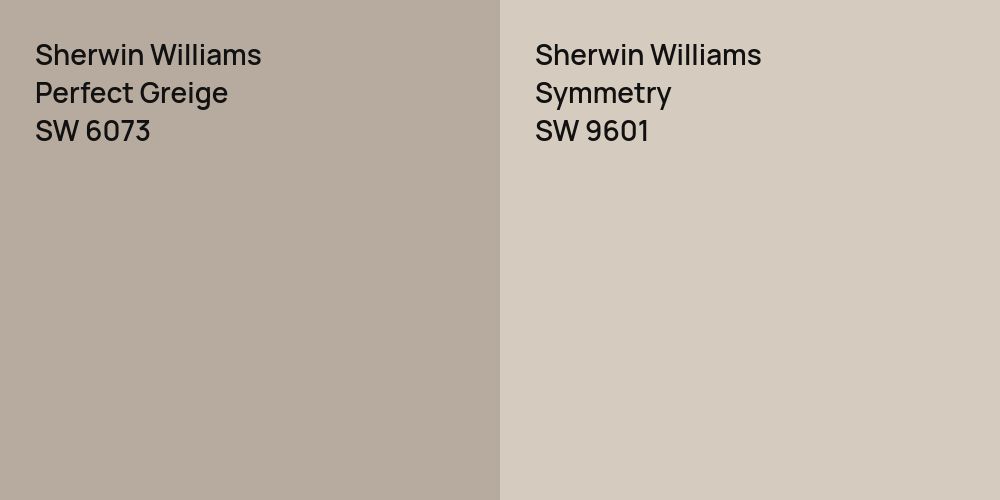 Sherwin Williams Perfect Greige vs. Sherwin Williams Symmetry