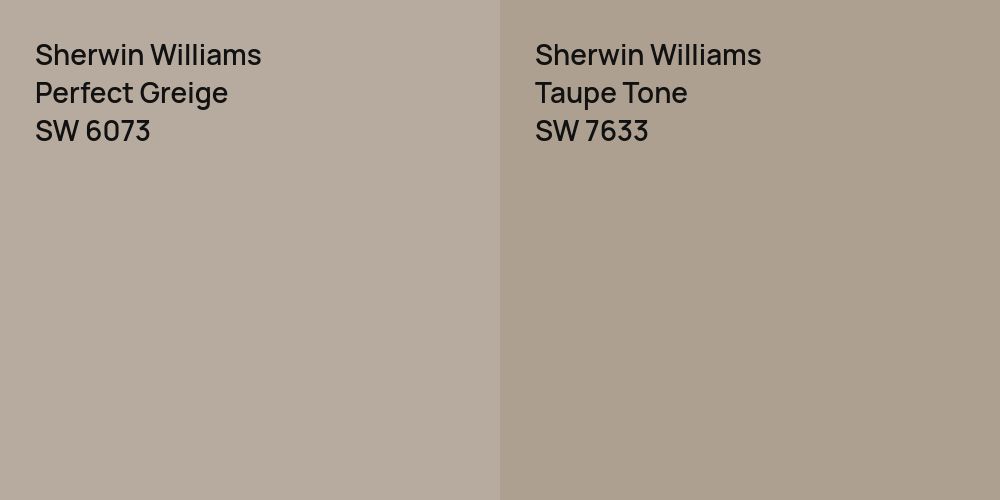 Sherwin Williams Perfect Greige vs. Sherwin Williams Taupe Tone