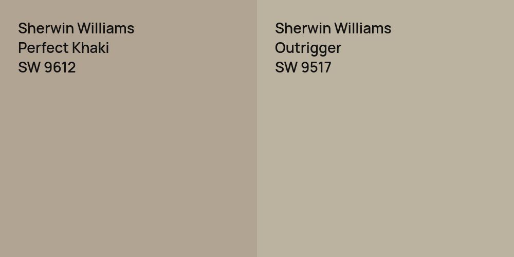 Sherwin Williams Perfect Khaki vs. Sherwin Williams Outrigger