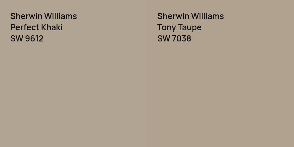 Sherwin Williams Perfect Khaki vs. Sherwin Williams Tony Taupe