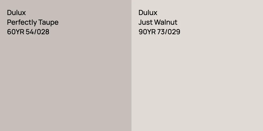 Dulux Perfectly Taupe vs. Dulux Just Walnut