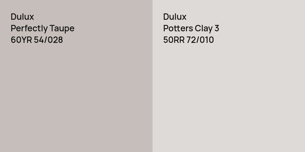 Dulux Perfectly Taupe vs. Dulux Potters Clay 3