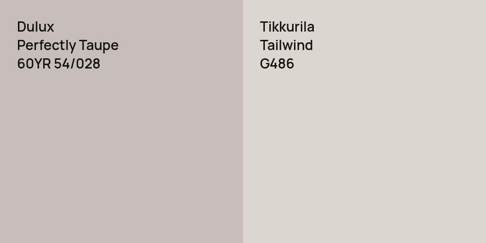 Dulux Perfectly Taupe vs. Tikkurila Tailwind