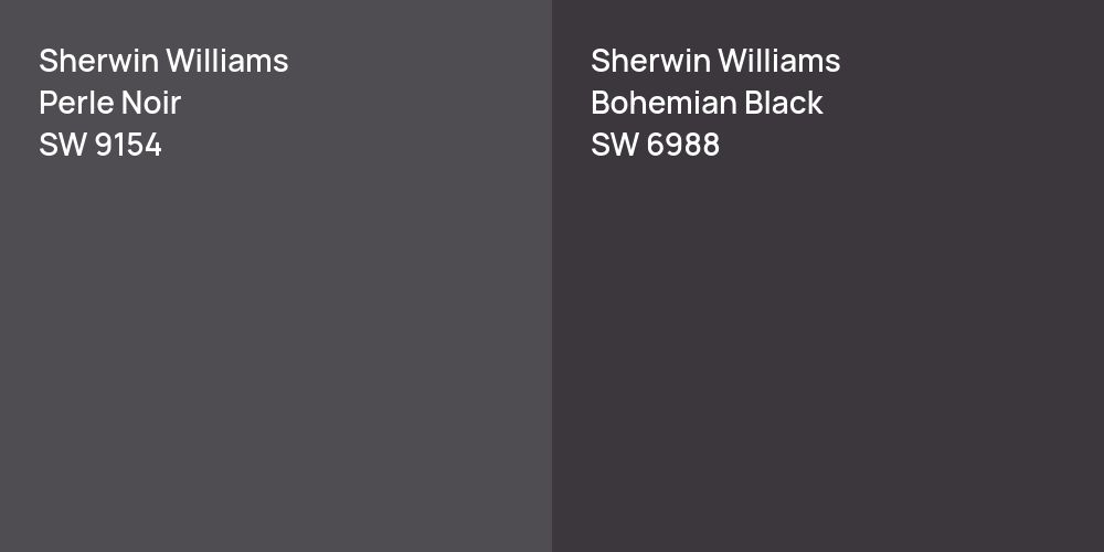 Sherwin Williams Perle Noir vs. Sherwin Williams Bohemian Black