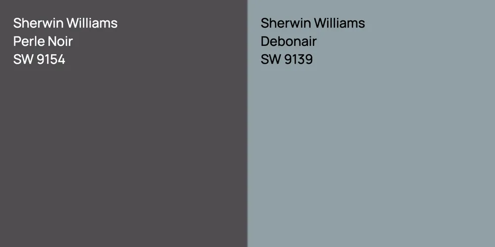 Sherwin Williams Perle Noir vs. Sherwin Williams Debonair