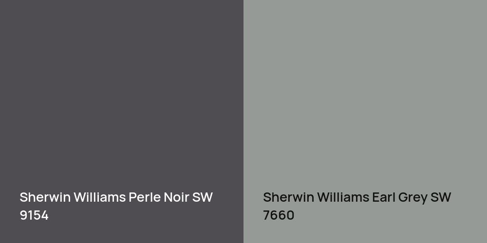 Sherwin Williams Perle Noir vs. Sherwin Williams Earl Grey