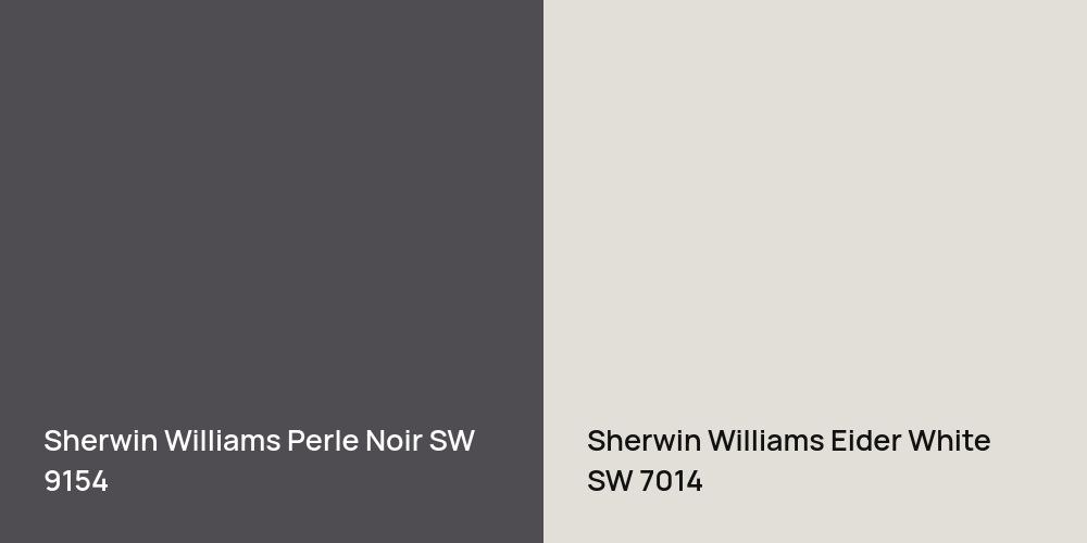 Sherwin Williams Perle Noir vs. Sherwin Williams Eider White