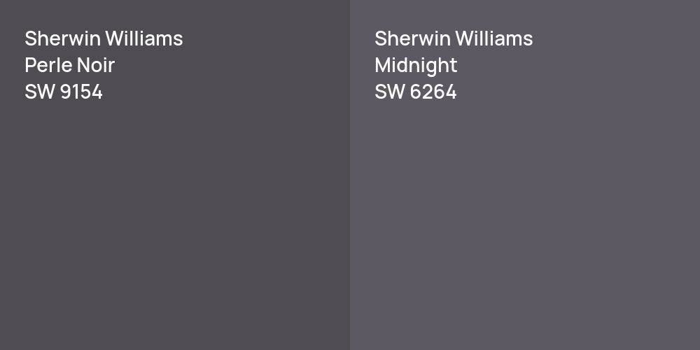 Sherwin Williams Perle Noir vs. Sherwin Williams Midnight