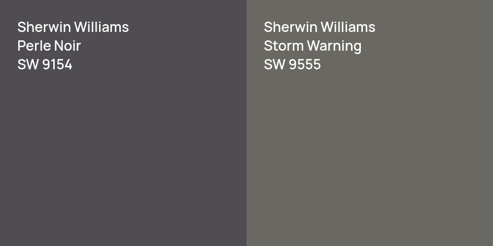 Sherwin Williams Perle Noir vs. Sherwin Williams Storm Warning