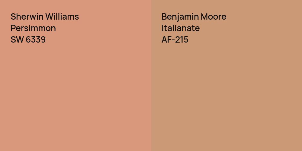 Sherwin Williams Persimmon vs. Benjamin Moore Italianate