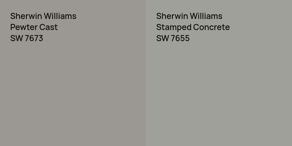 Sherwin Williams Pewter Cast vs. Sherwin Williams Stamped Concrete