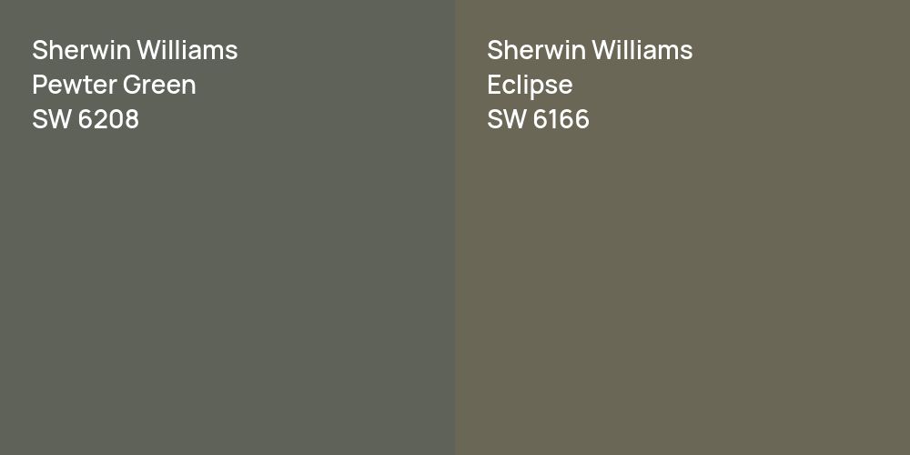 Sherwin Williams Pewter Green vs. Sherwin Williams Eclipse