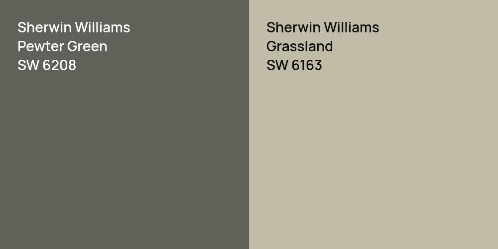 Sherwin Williams Pewter Green vs. Sherwin Williams Grassland