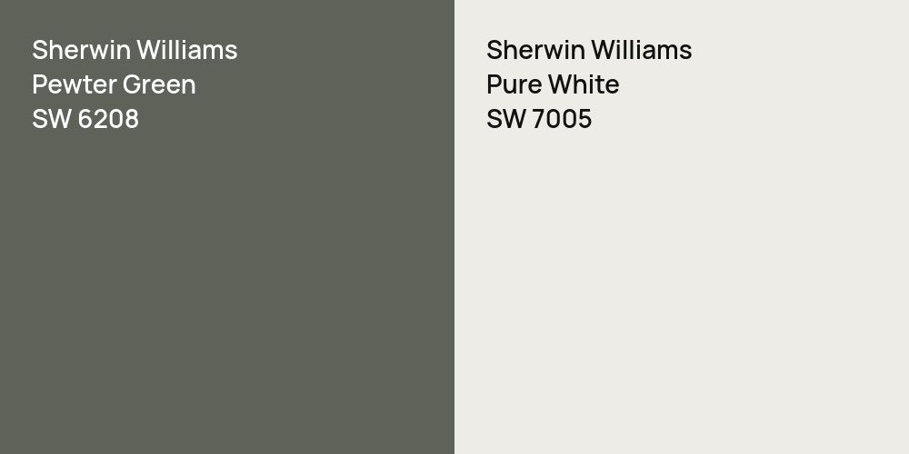 Sherwin Williams Pewter Green vs. Sherwin Williams Pure White