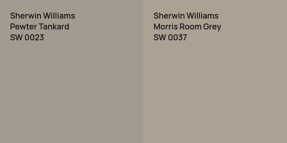 Sherwin Williams Pewter Tankard vs. Sherwin Williams Morris Room Grey