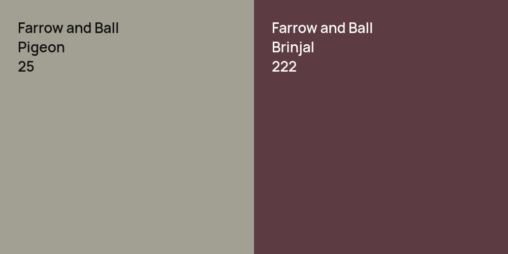 Farrow and Ball Pigeon vs. Farrow and Ball Brinjal