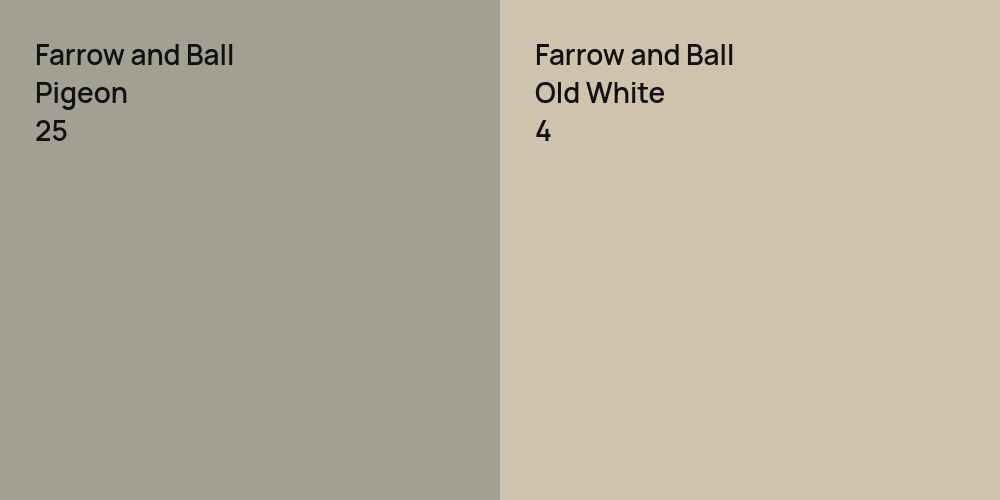 Farrow and Ball Pigeon vs. Farrow and Ball Old White