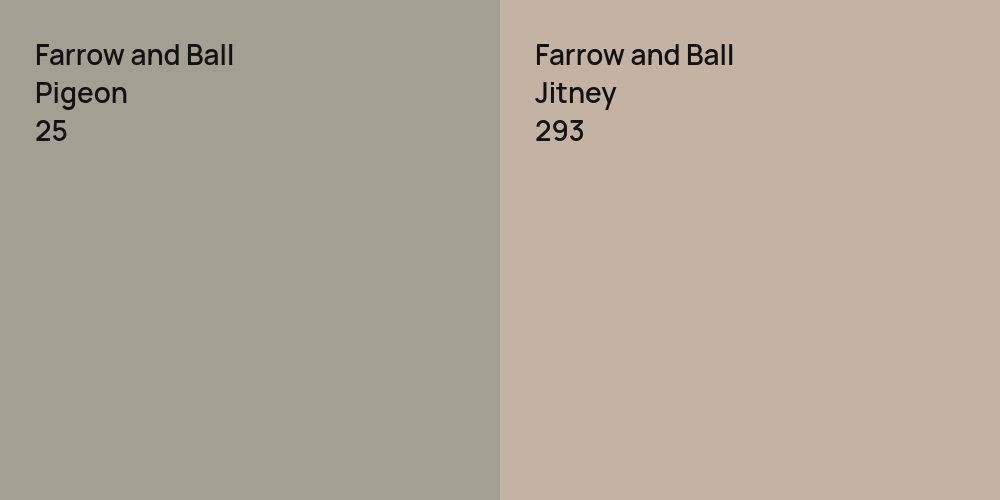 Farrow and Ball Pigeon vs. Farrow and Ball Jitney