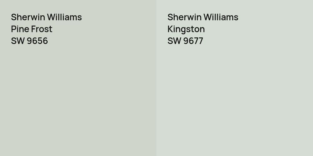 Sherwin Williams Pine Frost vs. Sherwin Williams Kingston