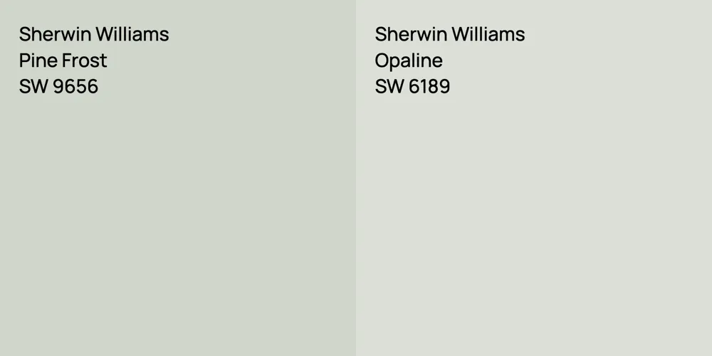 Sherwin Williams Pine Frost vs. Sherwin Williams Opaline