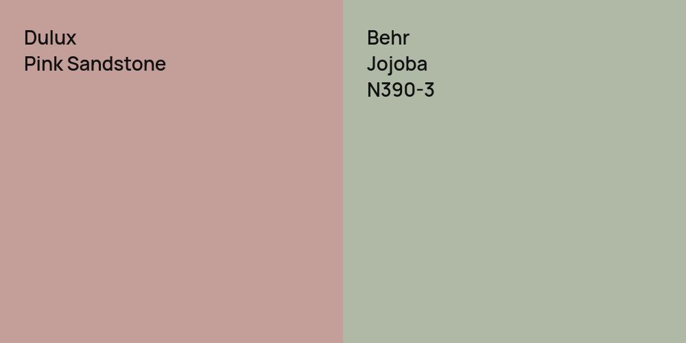 Dulux Pink Sandstone vs. Behr Jojoba