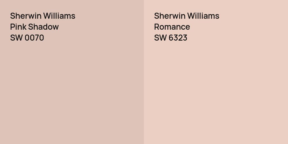 Sherwin Williams Pink Shadow vs. Sherwin Williams Romance