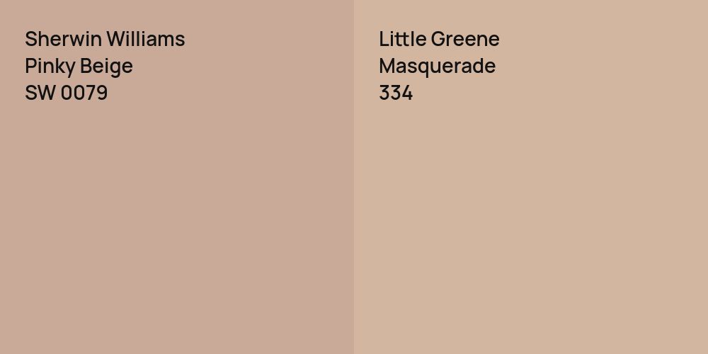 Sherwin Williams Pinky Beige vs. Little Greene Masquerade