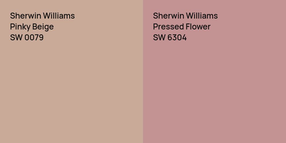 Sherwin Williams Pinky Beige vs. Sherwin Williams Pressed Flower