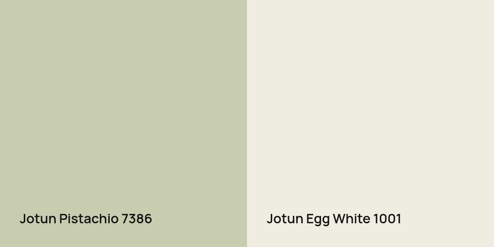 Jotun Pistachio vs. Jotun Egg White