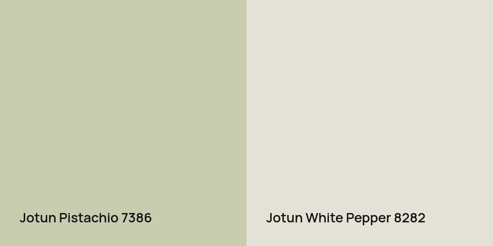 Jotun Pistachio vs. Jotun White Pepper