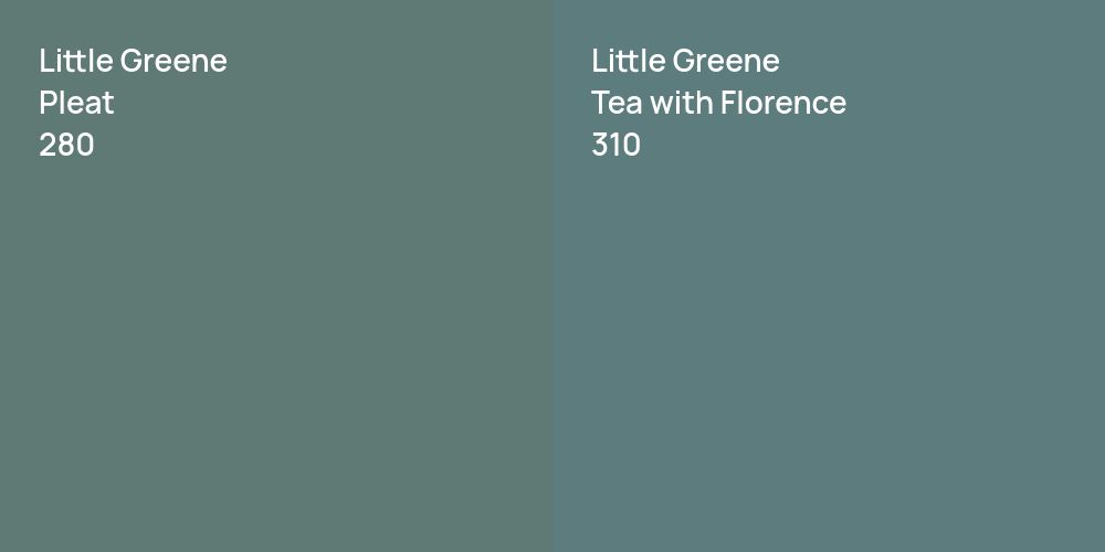 Little Greene Pleat vs. Little Greene Tea with Florence