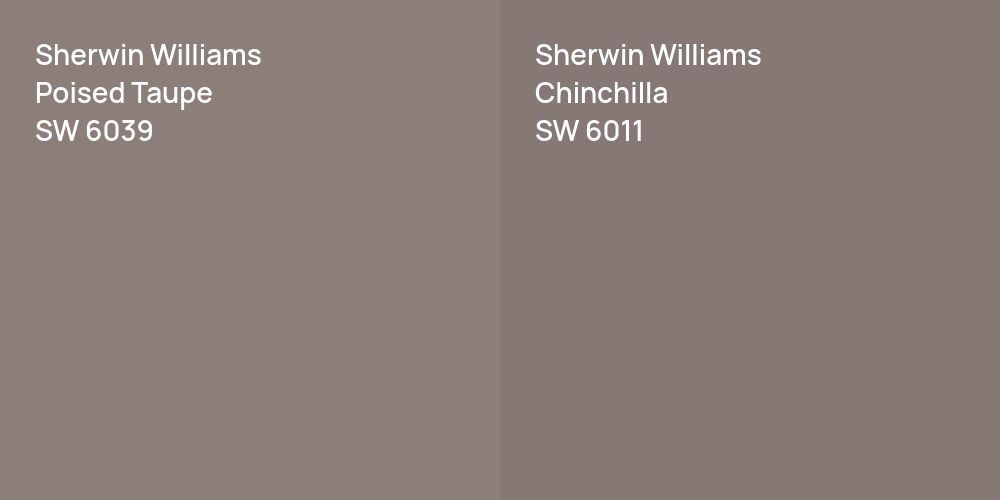 Sherwin Williams Poised Taupe vs. Sherwin Williams Chinchilla