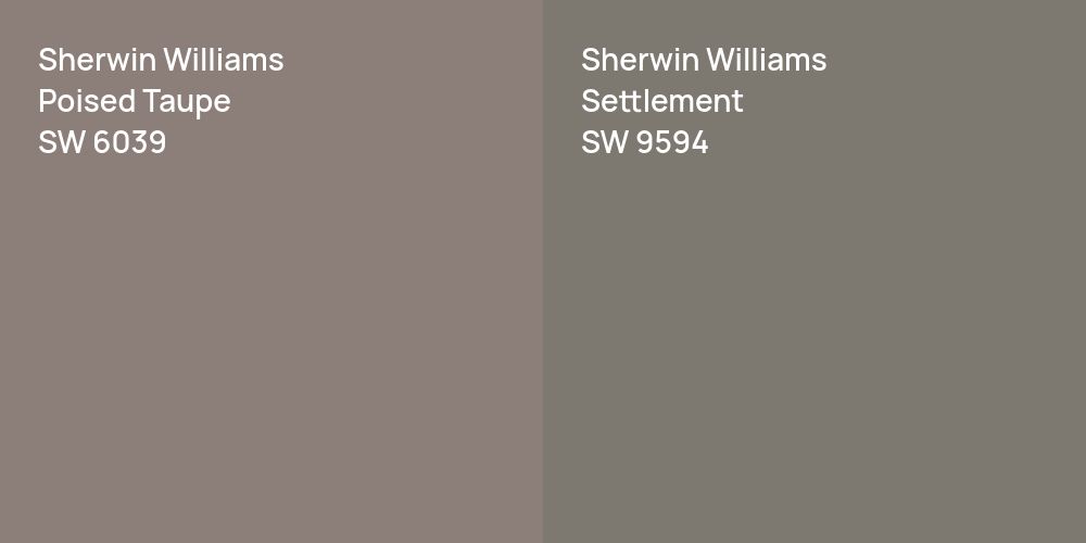 Sherwin Williams Poised Taupe vs. Sherwin Williams Settlement