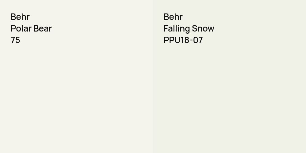 Behr Polar Bear vs. Behr Falling Snow