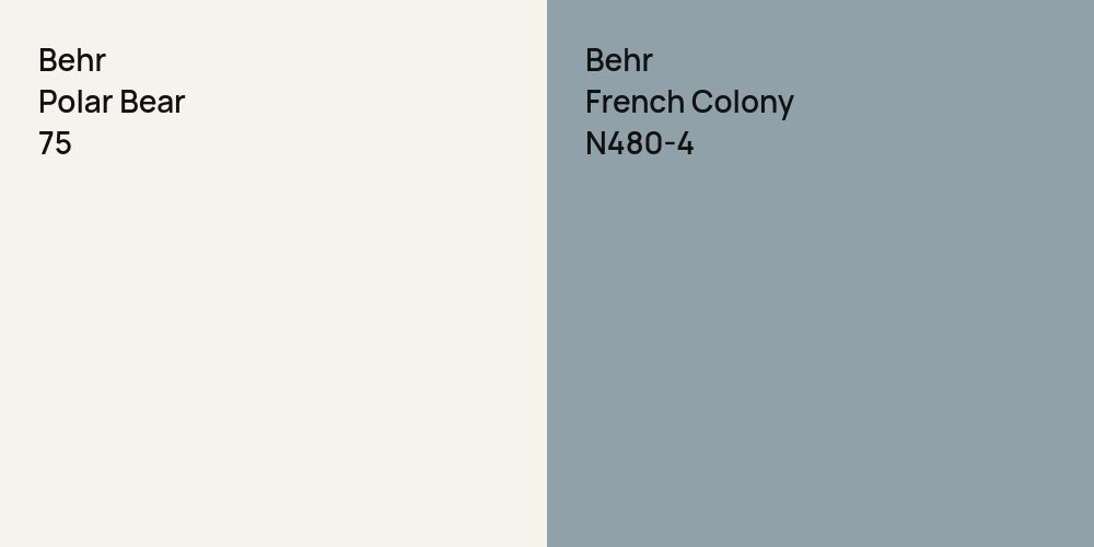 Behr Polar Bear vs. Behr French Colony