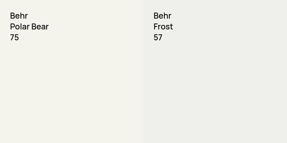 Behr Polar Bear vs. Behr Frost