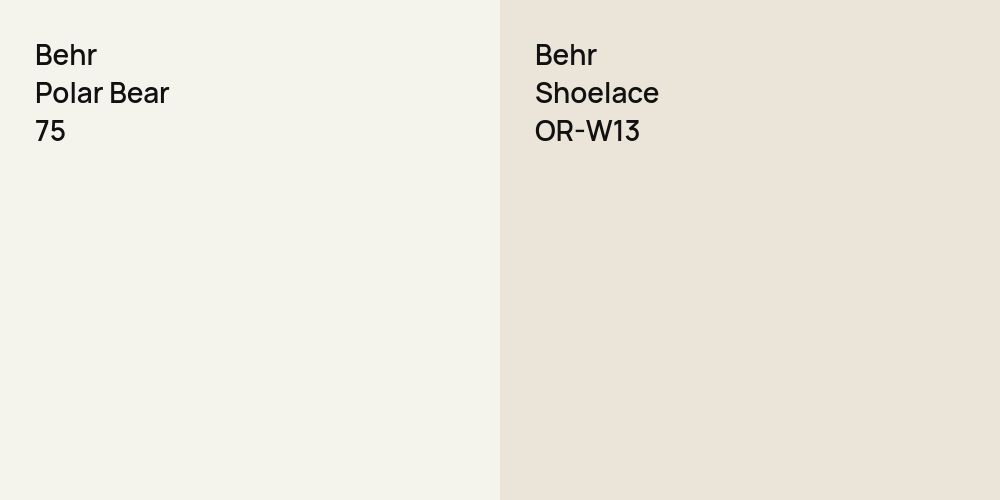 Behr Polar Bear vs. Behr Shoelace