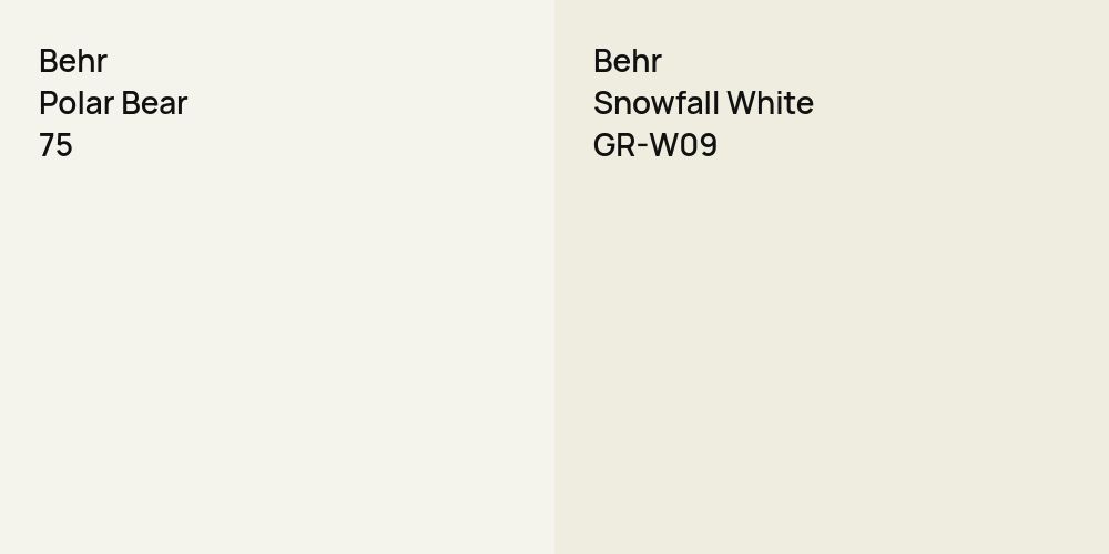 Behr Polar Bear vs. Behr Snowfall White